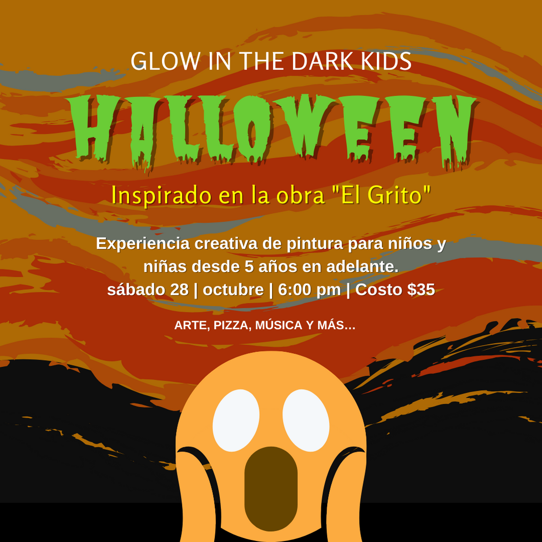 Glow Kids Halloween Art Party | The Scream | sábado 28 de octubre