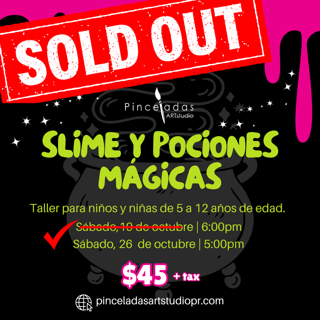 Noche de Slime y Pociones Mágicas | sábado, 26 de octubre