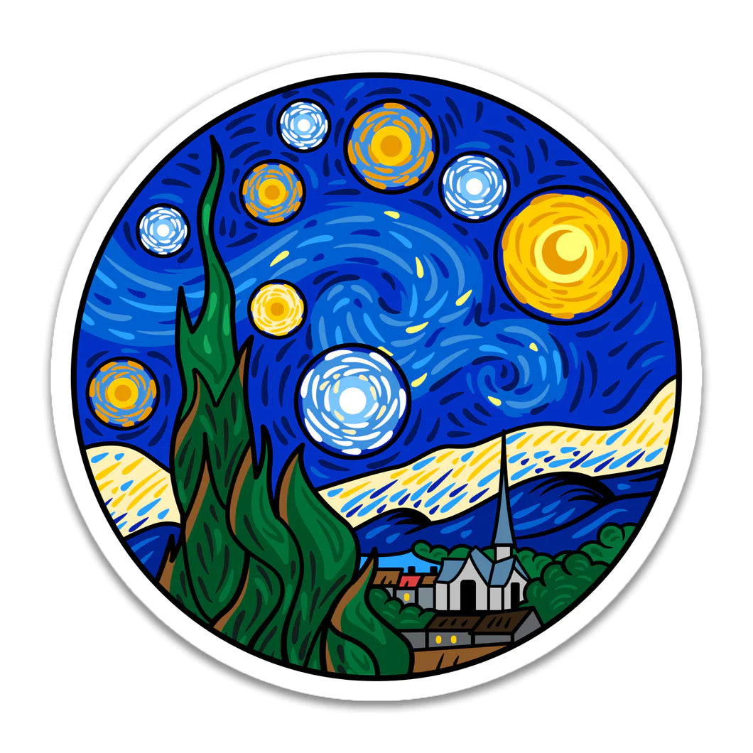 Sticker | Vincent van Gogh : The Starry Night