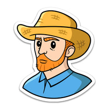Load image into Gallery viewer, Sticker | Vincent van Gogh : Self Portrait With Straw Hat
