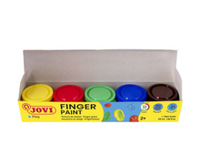 Load image into Gallery viewer, Jovi FINGER PAINT Estuche 5 botes 35 ml pintura de dedos colores surtidos
