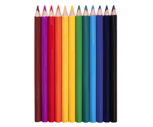Load image into Gallery viewer, Jovi COLORED PENCILS Estuche 12 lápices de madera triangulares JUMBO colores surtidos
