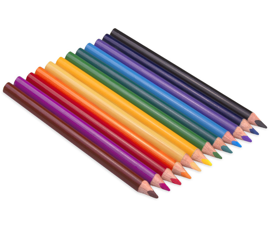 Jovi COLORED PENCILS Estuche 12 lápices de madera triangulares JUMBO colores surtidos