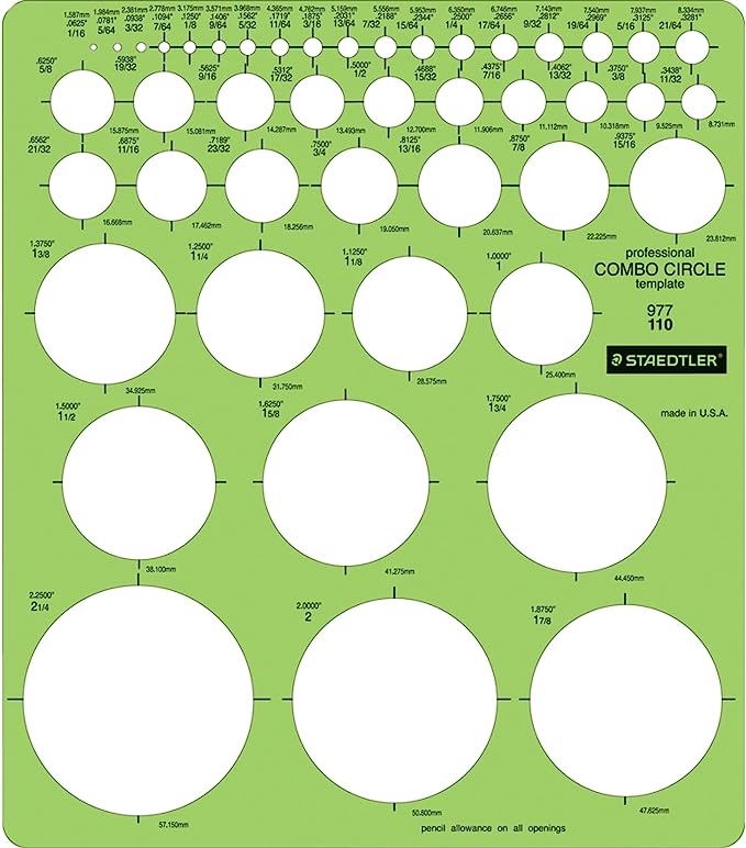Staedtler - Mars 977 110 Professional Circle Template