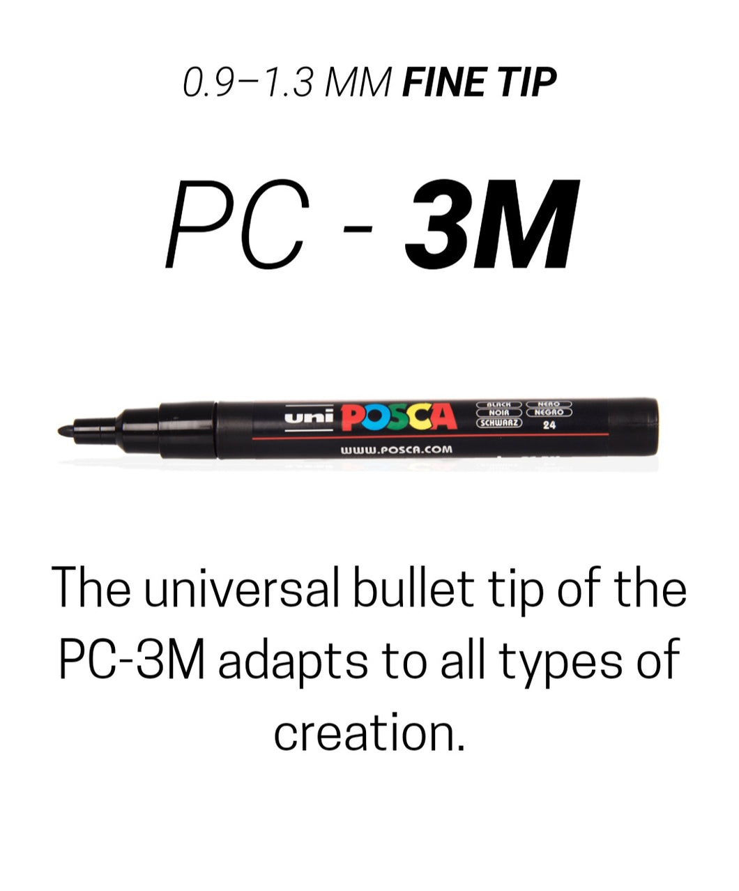 POSCA  Acrylic Paint Markers - Fine Point - PC-3M