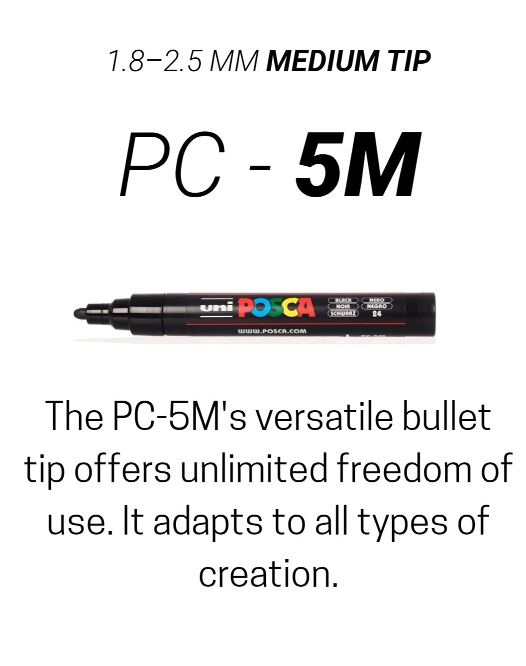 POSCA Acrylic Paint Markers - Medium Point - PC 5M