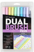 Load image into Gallery viewer, TOMBOW | DUAL BRUSH PENS 10 PASTEL PALETTE
