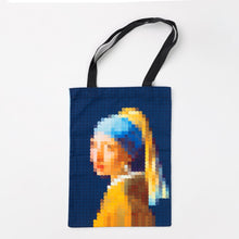 Load image into Gallery viewer, Tote Bag - Pixel Art - Girl with a Pearl Earring
