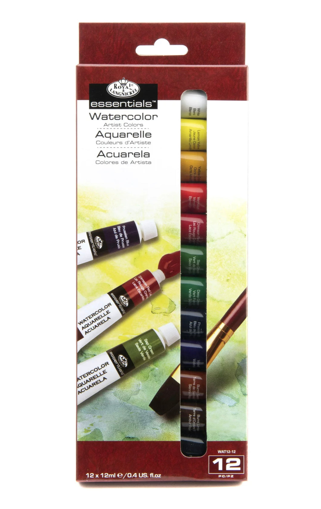 Royal & Langnickel Essentials -  Artist Watercolor Paint 12ml, 12 Pack