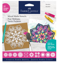 Load image into Gallery viewer, Faber-Castell Mixed Media Stencils Mandala
