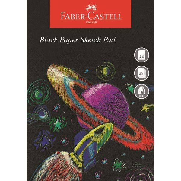 Faber-Castell Black Paper Sketch Pad 9”x12”