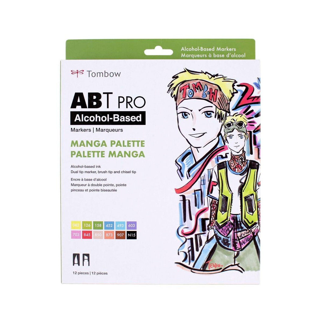 Tombow ABT PRO Alcohol Based Art Markers - Manga Tones, 12pk